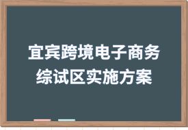 開(kāi)展“特殊區(qū)域出口”和“網(wǎng)購(gòu)保稅進(jìn)口”業(yè)務(wù)，中國(guó)（宜賓）跨境電子商務(wù)綜合試驗(yàn)區(qū)實(shí)施方案印發(fā)