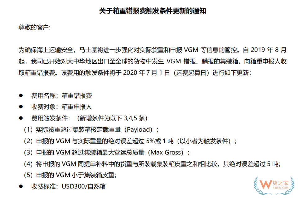 緊急擴散！目前已有企業(yè)被嚴罰！即日起，海事處開始抽查集裝箱VGM申報—貨之家