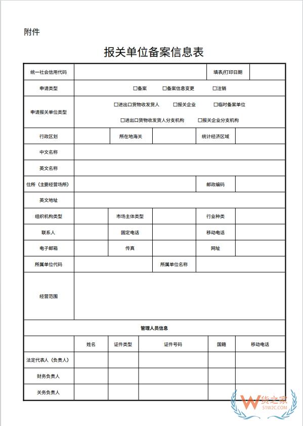 《報關單位備案信息表》填表指南-貨之家